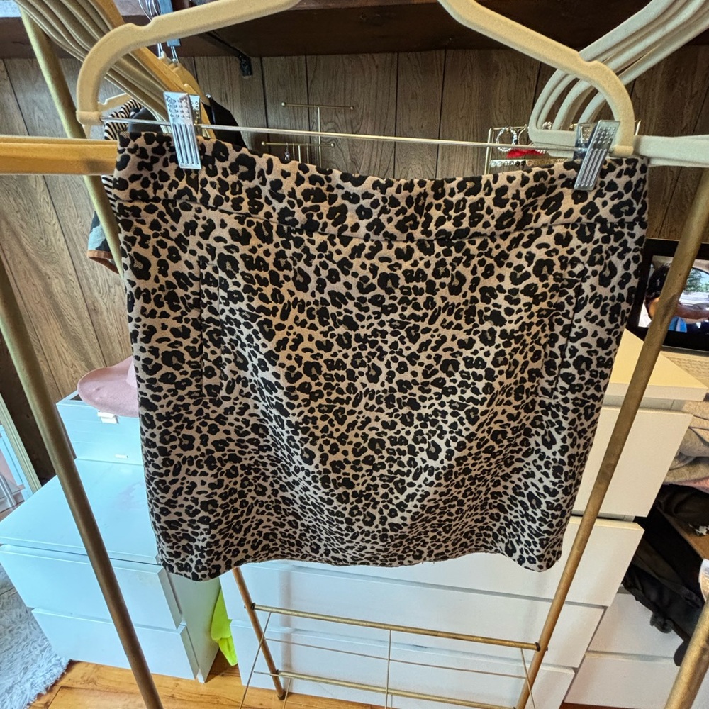 Loft Cheetah Work Skirt